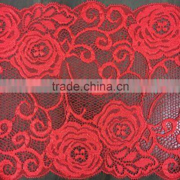 highly elastic knitting 18cm lace trims with high quality factory supply