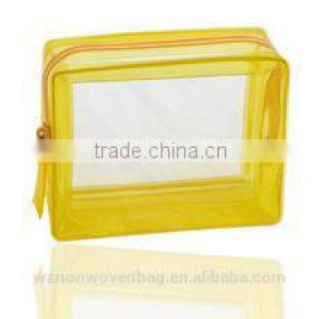 2016 Custom Clear Cosmetic PVC Carry Bag With Zipper