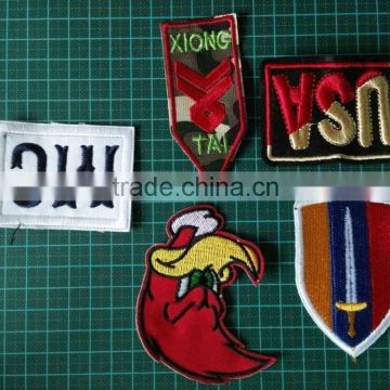 wholesales heat transfer and embroidered patch for garment accessory