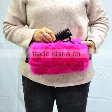 Luxury heated fake fur hand muff