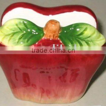 ceramic apple household series, napkin holder