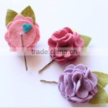 unique, custom, high quantity suit accessories felt fabric stick flower with long pins