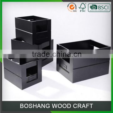 Black Storage Box Wholesale Gift Box Wooden Jewellery Box