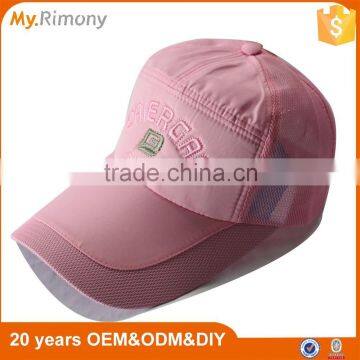 Various colors 100% polyester long visor golf cap with customize logo