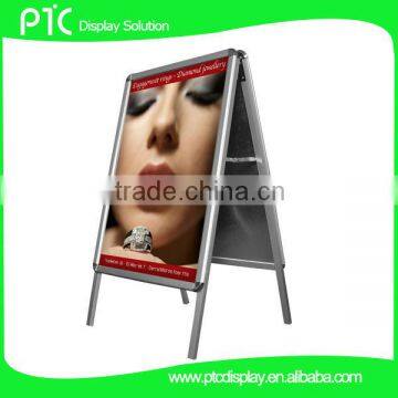 Double sided free standing poster board,poster clip board,snap frame stand