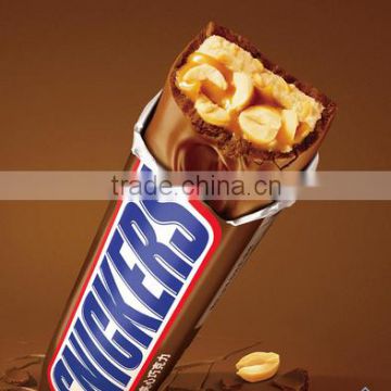 Custom printed heat seal plastic food packaging candy bar wrapper