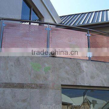 outdoor metal perforated plate railings