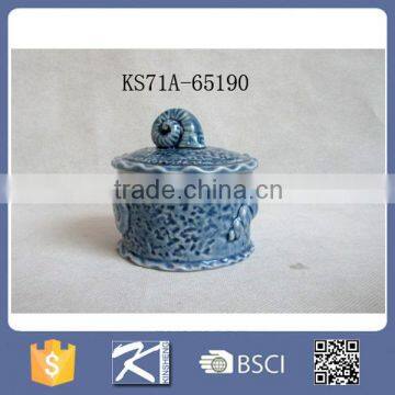 Ocean theme ceramic porcelain box for jewelry