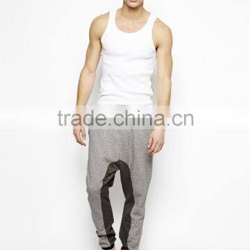 China wholesale heather men's sport pants with panel