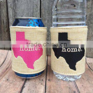 inflatable can holder linen cotton drink holder beverage hugger