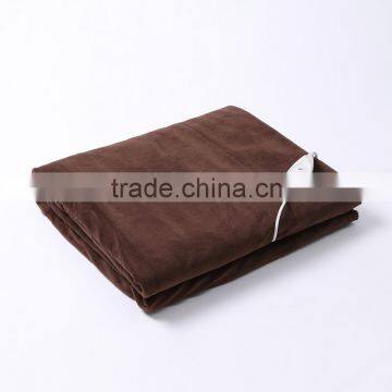 Soft Microfleece Electric Heated Overblanket Chocolate