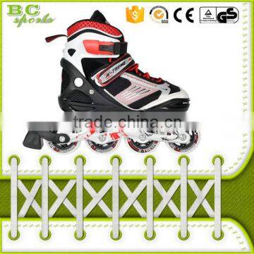 kids adjustable aggressive red inline skates with ce