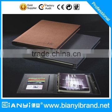 Factory direct High qulity Fashion leather cover notebook