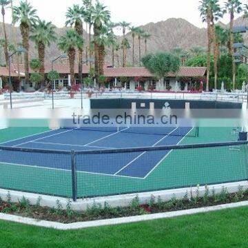 Two layer elastic PU sport court (tennis court)