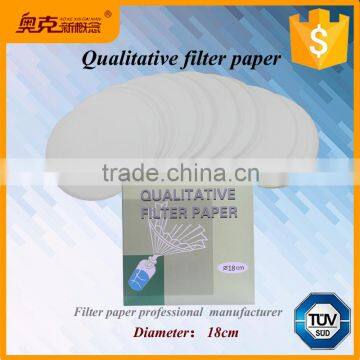 Lab-supply cotton pulp roll qualitative filter papers 18cm