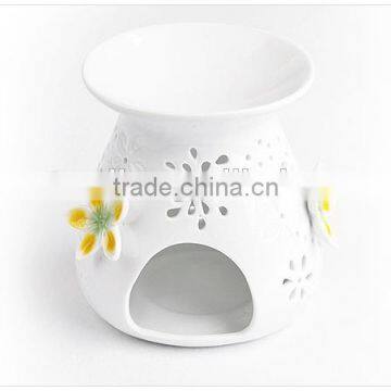 Factory Mde Flower Embossed Design Ceramic Incense Burner Embossed Logo Oil Burner Quality Choice photo-5