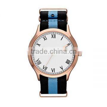 Good plating Rosegolden case watch with nylon band