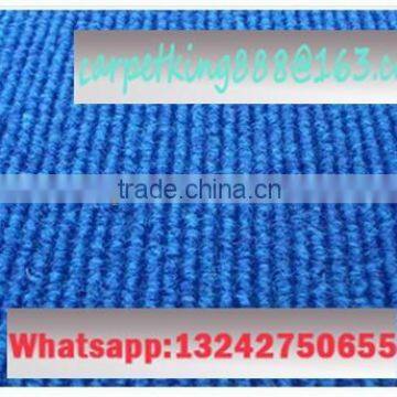 High quality non-woven fabric blue rib exhibition carpet