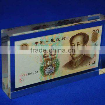 Transparent solid acrylic block, glass block cheap with money wholesale