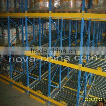 gravity roller pallet rack