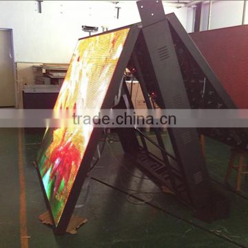 outdoor double sided led sign P6/P8/P10 full color used for bus station/trailer/truck