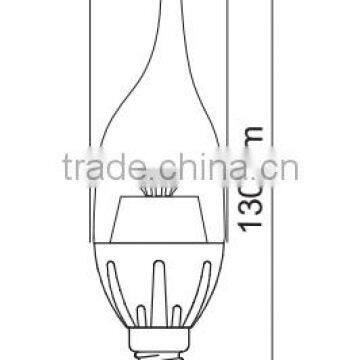 Hot Sale CE-LVD/EMC, RoHS, TUV-GS Approved 2835 Smd Led Bulb Lamp C30HLAP 6W 470LM E14 E27 B22 LED Candle Bulb Light photo-3