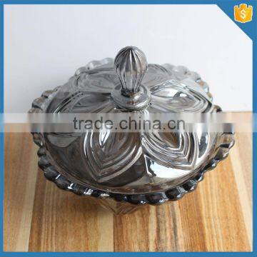 Metallic Black Big Capacity Glass Storage Jar for Christmas Gift Decor photo-2