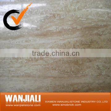 Beige travertine marble slabs