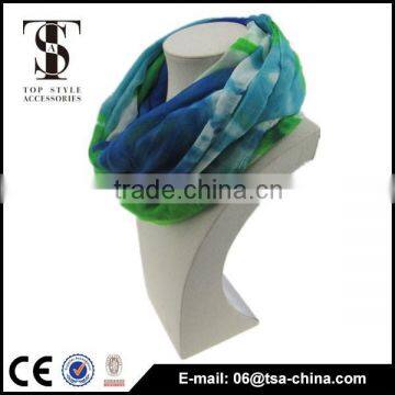 2015 new design lovely women beautiful thin loop printed scarf