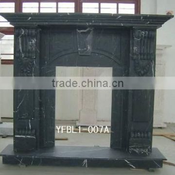 Black Granite Fireplace,