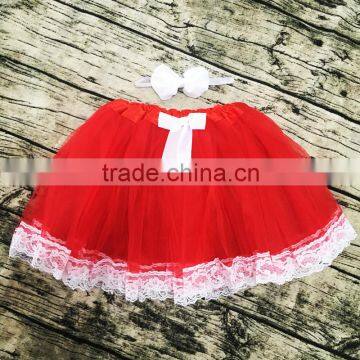 wholesale red tutu with lace cheap kids lace tutu