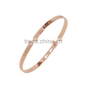 Memories Bangles With Customize Design Word 'I DON'T GET DRUNK - I GET AWESOME' With 4mm/7mm Width photo-3