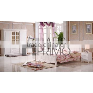 Hongjin 4PCS Apartment Bedroom Furniture Sets with Wardrobe