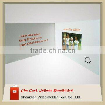 wedding video greeting card/chrismas video brochure card/video booklet for celebration