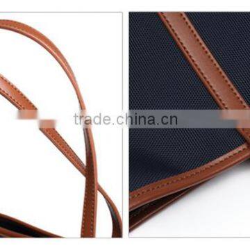 Hot Selling 2016 Nylon Leather Shopping Bag Simple Design Lady Tote photo-4