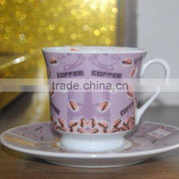hot sale porcelain ceramic coffee cup andsaucer set