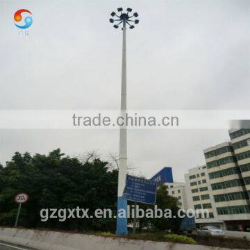 Galvanized high mast pole for lighting and telecommunication