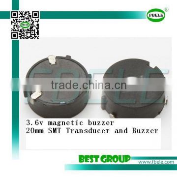 hot sell 12v 95DB 20mm magnetic buzzer SMT2072