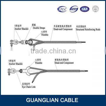 clamp preformed guy grip dead end/120kn fiber optic tension clamp