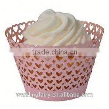 HOT SALE simple design laser cut cupcake wrapper wholesale