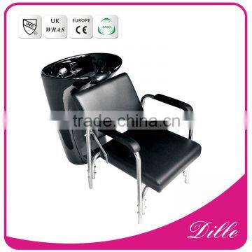 professional salon beauty fiber glass black shampoo sink adjustable chair
