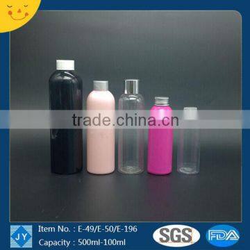 480ml 280ml 240ml 180ml 100ml round shoulder pet plastic shampoo bottle