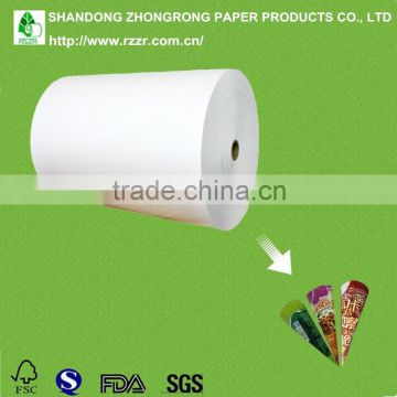 157+15gsm PE coated art paper for ice cream cone