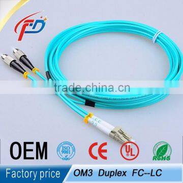 FC/PC-FC/PC Duplex 3M 10G Om3 50/125 3.0mm Pvc/lszh Fiber Optiic