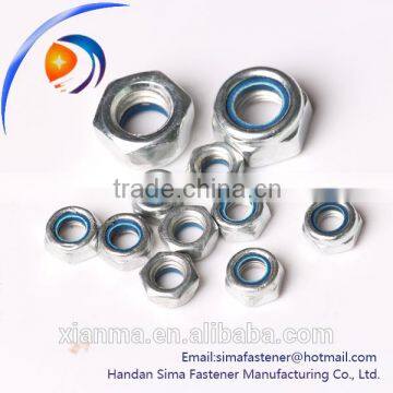 Carbon steel standard din985 nylon insert hexagon lock nut