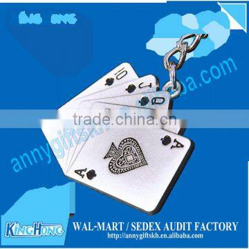 wholesale alibaba bulk poker shape metal keychain