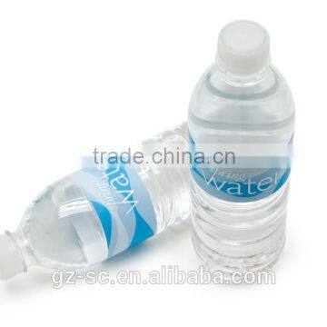 Customized plastic Water bottle label stickers