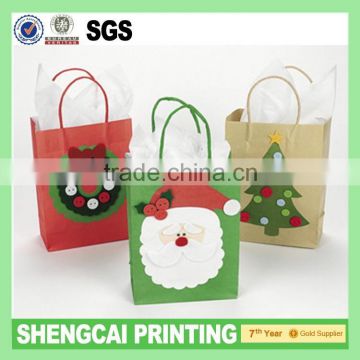 white kraft paper christmas gift bag