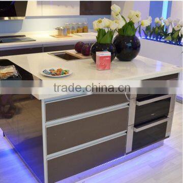 Modern Polished Solid Surface Resin Stone Kitchen Countertop& Man-made Quartz Stone Kitchen Countertops photo-3