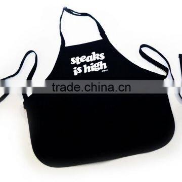 stylish china supplier printed cotton kitchen apron uniform for beauty salon in high quality